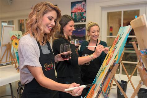 Paint and vino - 1. Search by name or location for a paint studio. Visit our online directory or paint night studios and narrow your search to the city you're in! 2. Choose a class and …